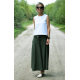 DRESCODE - long, cotton skirt with a bow or knit - CLARET