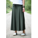 DRESCODE - long, cotton skirt with a bow or knit - CLARET