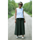 DRESCODE - long, cotton skirt with a bow or knit - CLARET