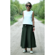 DRESCODE - long, cotton skirt with a bow or knit - CLARET