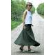 DRESCODE - long, cotton skirt with a bow or knit - CLARET