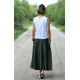 DRESCODE - long, cotton skirt with a bow or knit - CLARET