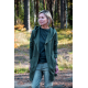 ESLO - NIEZAPINANA BLUZA Z KAPTUREM - khaki