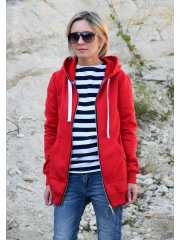 CHLOE - women's zip-up hoodie - red