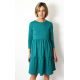 BLUM - midi dress with frills - turquoise