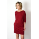 CARRIE - Cotton mini dress - tunic - burgundy color