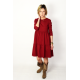 BLUM - midi dress with frills - red