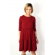 BLUM - midi dress with frills - red