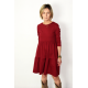 BLUM - midi dress with frills - red