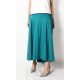 ROMA - long cotton skirt with high waist - khaki