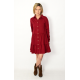 TIFFA - mini dress with frills - burgundy