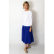 KARI - Cotton midi skirt handmade - cobalt