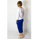 LUMO - long cotton skirt - cobalt