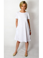 LATIKA - mini cotton dress - colored dots