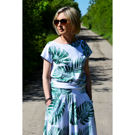 FOCUS -T-Shirt aus Baumwolle - weiße und marineblaue Streifen