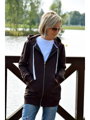 CHLOE - aufgeknöpfter Frauen Hoodie - Marineblau