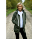 CHLOE - women's zip-up hoodie - khaki