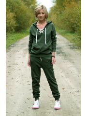 BOYFRIEND - damen Jogginghose mit Knöpfen - khaki