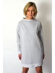 NEMO - Cotton dress with stand-up collar