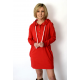 MARIO - Sweatshirt dress with a hood - red
