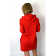 MARIO - Sweatshirtkleid mit Kapuze - rot