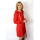 MARIO - Sweatshirt dress with a hood - red