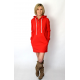 MARIO - Sweatshirt dress with a hood - red