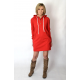 MARIO - Sweatshirt dress with a hood - red