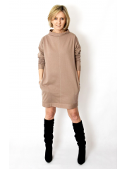 NEMO - Cotton dress with stand-up collar