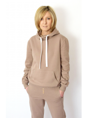 LOVE - sweatshirt with a hood - mocha