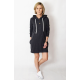 MARIO - Sweatshirt dress with a hood - red