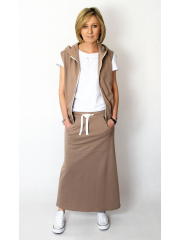 NURIT - skirt with a pouch pocket - mocha