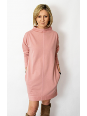 NEMO - Cotton dress with stand-up collar