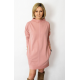 NEMO - Cotton dress with stand-up collar - dirty pink
