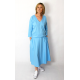 NADIA - Baumwolle Midi-Kleid mit elastischem Bund