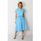 LUCY - Midi cotton dress - light blue color