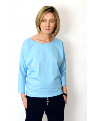 CLER - 3/4 sleeve blouse - light blue color