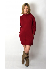 NEMO - Cotton dress with stand-up collar