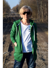 CHLOE - women's zip-up hoodie - green
