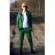 BOYFRIEND - women's sweatpants with buttons - green