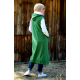 DEEP - sleeveless long cardigan vest - green color