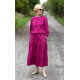 MARY - cotton midi dress - fuchsia