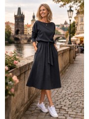 ROSE - cotton dress with belt