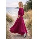 KORNELIA - LANG GESTRICKT KLEID - fuchsia