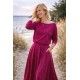 KORNELIA - LANG GESTRICKT KLEID - fuchsia