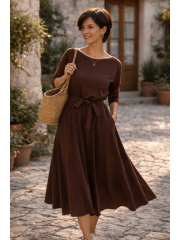 sukienka ADELA - kolor CZEKOLADA