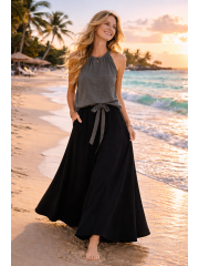 LULU - GESTRICKTE LONG SKIRT