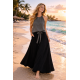 DRESCODE - long, cotton skirt with a bow or knit