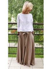 DRESCODE - long, cotton skirt with a bow or knit