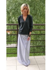 LULU - Knit long cotton skirt